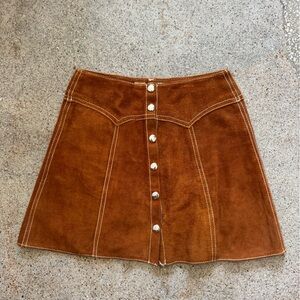 Vintage Brown Suede mini skirt